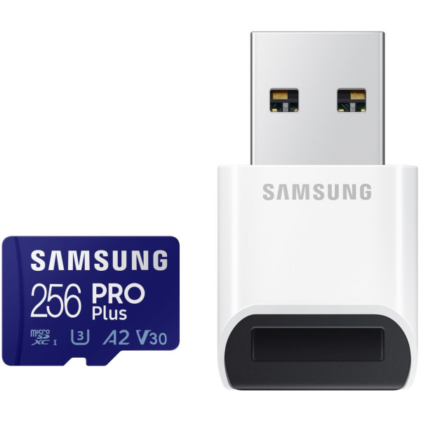 256GB Samsung Pro Plus microSD kártya + USB-s kártyaolvasó (Class 10) #1