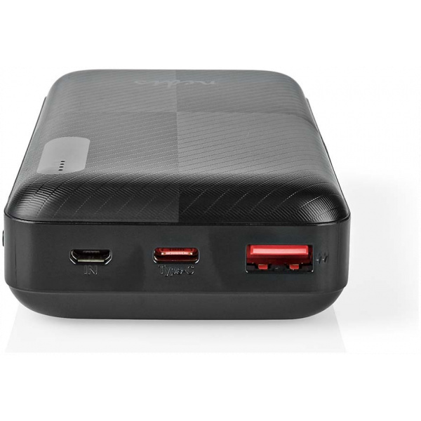 Nedis Powerbank 20000 mAh - USB-A, USB-C, PD 2.0 15W (fekete) #3