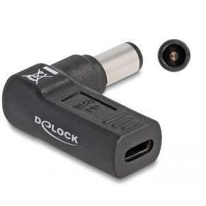 Delock laptop töltőadapter USB-C (anya) > Dell 7,4 x 5,0 mm (apa) 90° #1