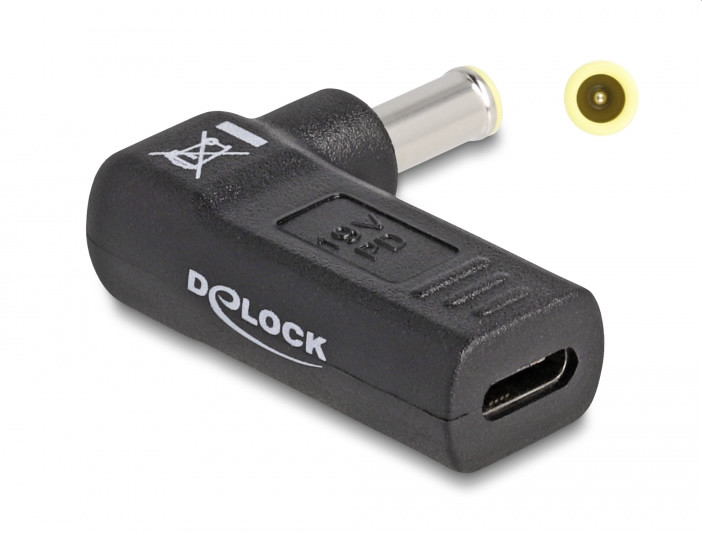 Delock laptop töltőadapter USB-C (anya) > Samsung 5,5 x 3,0 mm (apa) 90° #1