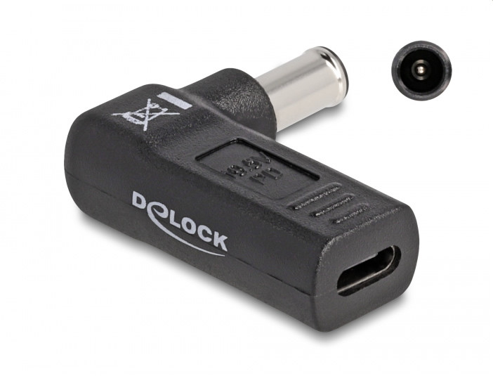 Delock laptop töltőadapter USB-C (anya) > Sony 6,0 x 4,3 mm (apa) 90° #1