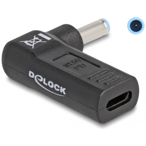 Delock laptop töltőadapter USB-C (anya) > HP 4,5 x 3,0 mm (apa) 90° #1