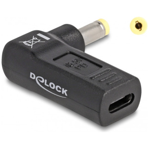 Delock laptop töltőadapter USB-C (anya) > HP 4,8 x 1,7 mm (apa) 90° #1