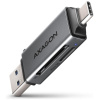 Axagon CRE-DAC Mobil USB 3.2 Gen 1 USB-C + USB-A SD/microSD mini kártyaolvasó #1