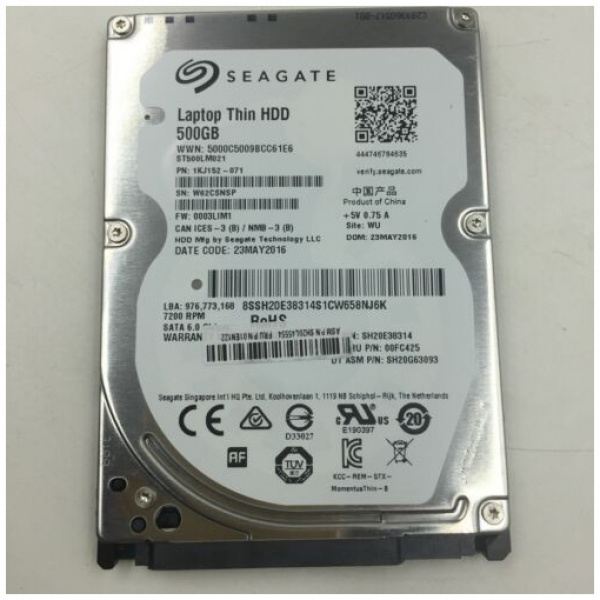 500GB Seagate Momentus© HDD 7200 rpm SATA, 32MB, 7mm 2,5" (használt) #1