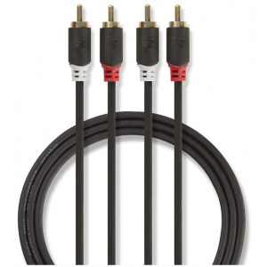 Nedis Premium RCA sztereo összekötő kábel (M/M) 2m #1
