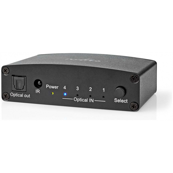 Nedis Digitális audio átkapcsoló 4x TosLink port (távirányítóval) #1