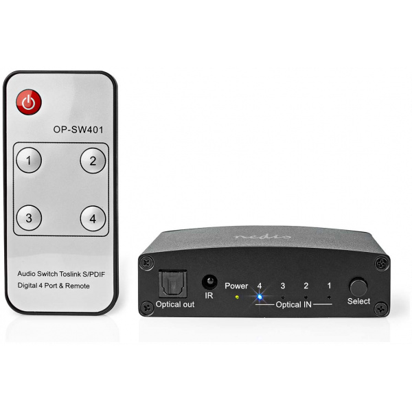 Nedis Digitális audio átkapcsoló 4x TosLink port (távirányítóval) #4