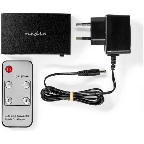 Nedis Digitális audio átkapcsoló 4x TosLink port (távirányítóval) #6