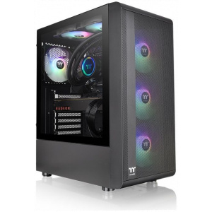Thermaltake S200 TG ARGB ház üveg oldallappal, RGB világítással (fekete) #1