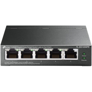 TP-Link TL-SG105MPE 5-port Gbit PoE Easy Smart switch 4 PoE+ porttal (desktop) #1