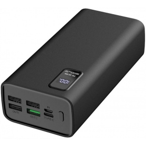 Platinet PowerBank 30000 mAh akkumulátor kijelzővel, QC (fekete) #1