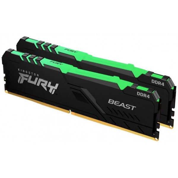 16GB DDR4 3200MHz (PC4-25600) Kingston Dual RAM KIT (Fury Beast RGB Black) 2x8GB #1