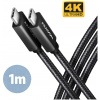 Axagon USB 3.2 C – C adat- és töltőkábel (4K Ultra HD videó, PD 100W, 5A) 1m NEW #1