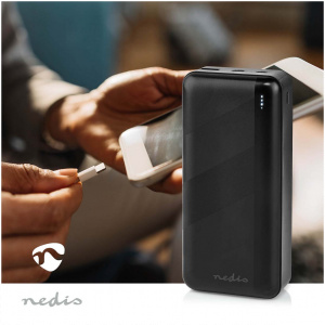 Nedis Powerbank 30000 mAh - USB-A, USB-C, PD 3.0 18W (fekete) #2