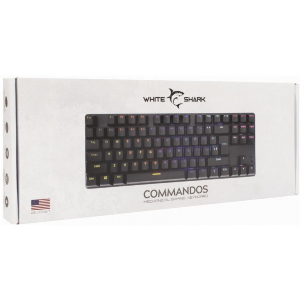 White Shark COMMANDOS mechanikus billentyűzet (red switch) - fekete #7