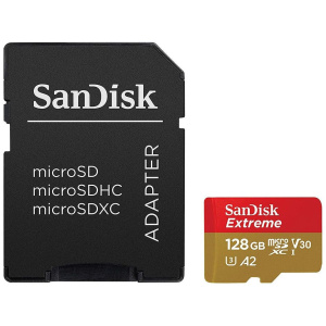 128GB Sandisk Extreme microSD kártya + SD adapter (Class 10) #1