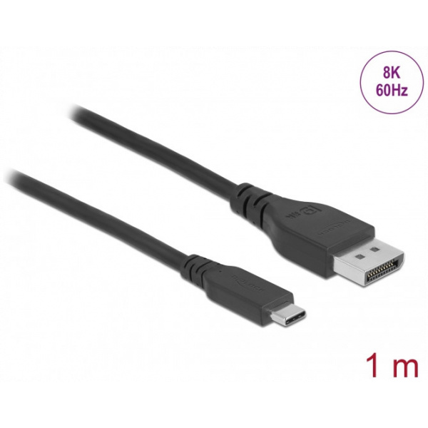 USB Type-C™ > DisplayPort 8K kábel (DP váltakozó mód) 8K 60 Hz, 1m Delock #1