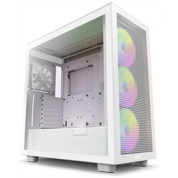 NZXT H7 Flow RGB ház üveg oldallappal (fehér) #1