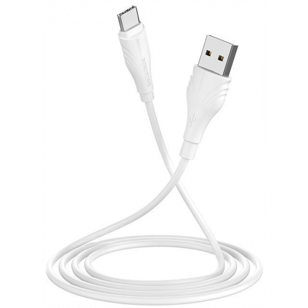 Borofone USB-C – USB-A kábel, fehér, 3m #1
