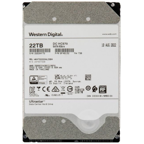 22TB WD Ultrastar DC HC570 - SATA3 HDD 512MB - 0F48155 NEW #1