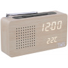 TnB Joy LED kijelzős, FM rádiós ébresztőóra, fa borítással #1