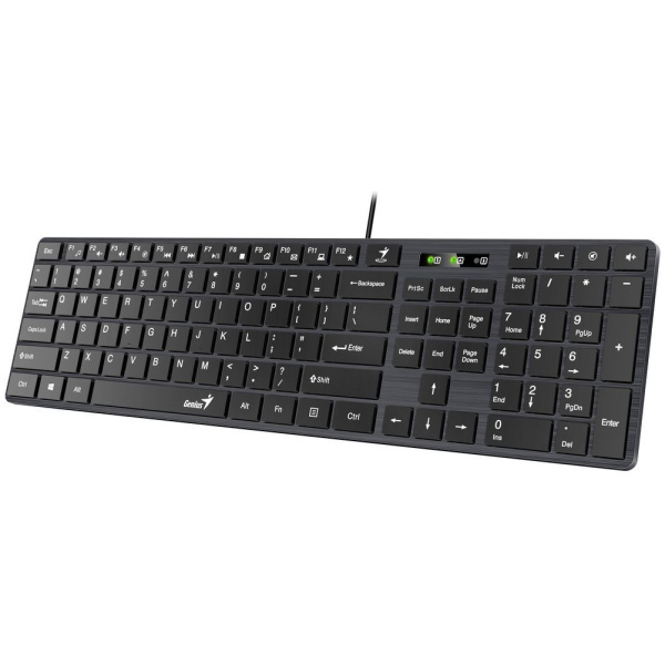Genius Slimstar 126 billentyű fekete (USB) #1