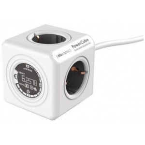 220V-os PowerCube Extended elosztó kijelzővel (4 aljzat, 1,5m) piros #1