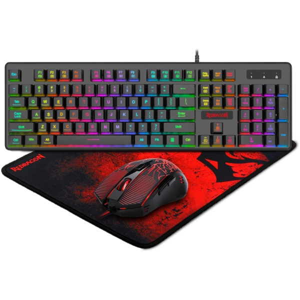 Redragon S107 3-in-1 Gaming Combo (RGB billentyű, egér, egérpad) #1