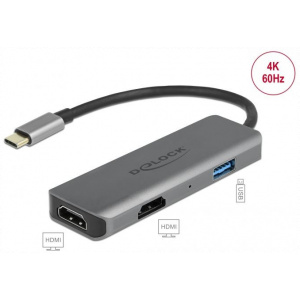 Delock USB Type-C™ Dual HDMI adapter 4K 60 Hz és USB portokkal #1