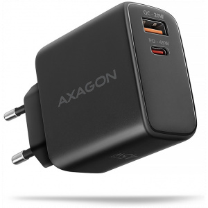 Axagon 220V-os USB-s fali gyorstöltő (1x QC3 USB + 1x PD3.0 USB-C port) 45W #1