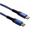 Akyga USB 2.0 USB-C – USB-C (M/M) szövetes kábel, 100W (5A) 1m #1