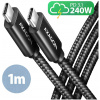 Axagon USB 2.0 C – C töltőkábel (PD 240W, 5A) 1m NEW #1