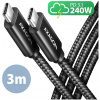 Axagon USB 2.0 C – C töltőkábel (PD 240W, 5A) 3m NEW #1