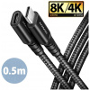 Axagon USB 3.2 C – C hosszabbító kábel (8K 60Hz, PD 240W, 20Gbps) 0,5m NEW #1