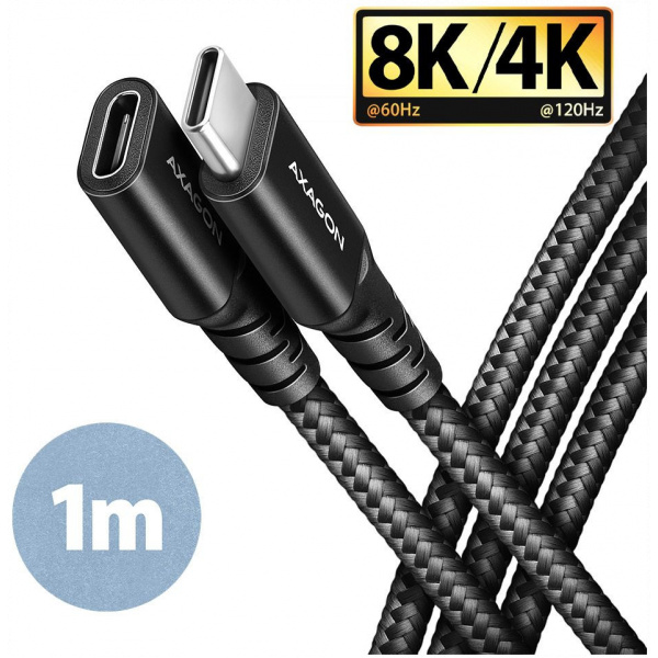 Axagon USB 3.2 C – C hosszabbító kábel (8K 60Hz, PD 240W, 20Gbps) 1m NEW #1