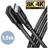 Axagon USB 3.2 C – C hosszabbító kábel (8K 60Hz, PD 240W, 20Gbps) 1,5m NEW #1