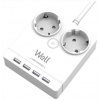 220V-os hálózati elosztó 2 aljzattal, 4 USB-A csatlakozóval (3m kábellel) Well #1