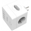 220V-os Powercube elosztó 4 aljzattal, 3 USB-A, 1 USB-C, túlfeszvédett - Well #1