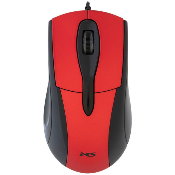 MS Focus C110 optikai egér, fekete-piros (USB) #1