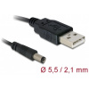 USB-s DC 5V tápkábel 5,5x2,1mm 1m (Delock) #1