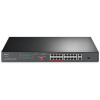 TP-Link TL-SL1218P 16-port 10/100 + 2-port Gbit PoE switch 16 PoE+ porttal #1