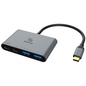 Akasa 4-in-1 USB-C HUB (10 Gbps sebesség, 100W Power Delivery) #1