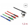 Delock USB 4-in-1 kábel szett (USB-A/C > 2x Lightning™, Micro USB, USB-C™) 1,2m #1