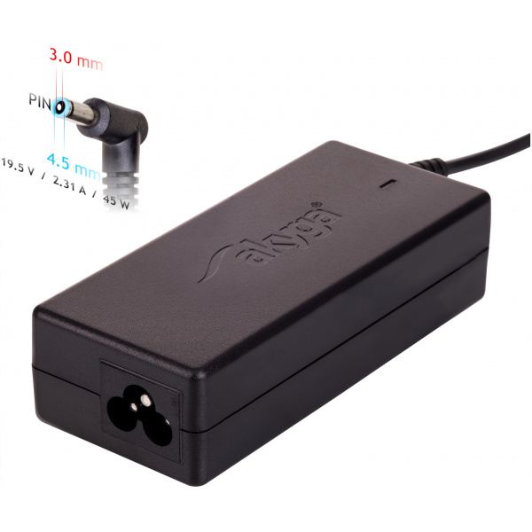AC adapter HP (Compaq) notebookhoz 19,5V 2,31A (45W) - 4,5x3,0 mm + pin #1