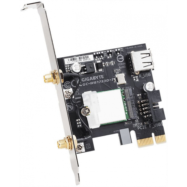 Gigabyte GC-WB1733D-I Dual Band WiFi 5 + Bluetooth 5.0 PCI-E kártya #1