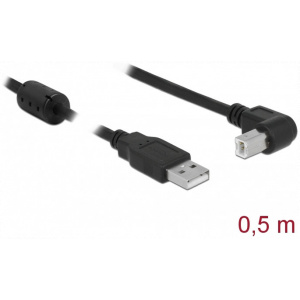 Delock USB 2.0 kábel A/B (derékszögű) 0,5m #1