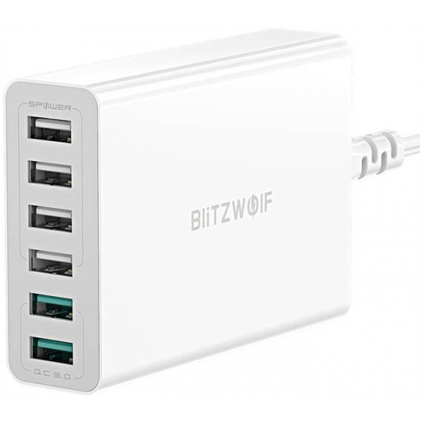 Blitzwolf 220V-os USB-s fali gyorstöltő (6x USB port) 60W #1