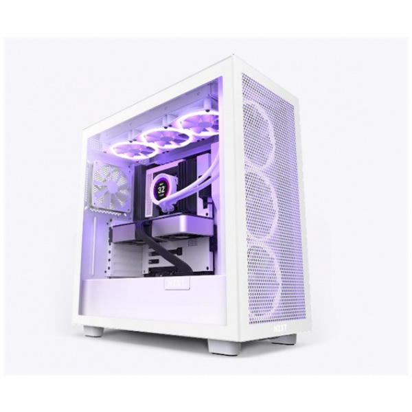 NZXT H7 Flow ház üveg oldallappal (fehér) #1