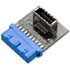 Akasa USB 3.1 alaplapi csatlakozó 19 pin > USB 3.1 20 pin Key-A átalakító #1